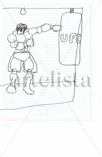 Boxeador UFC estilo americano Tinta