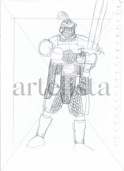 Soldado medieval español Tinta