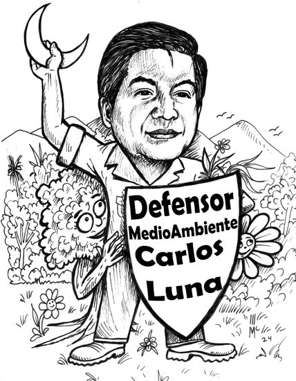 CARLOS LUNA MARTIR AMBIENTALISTA DE HONDURAS. Tinta