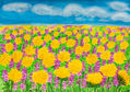 Dandelions and snapdragon