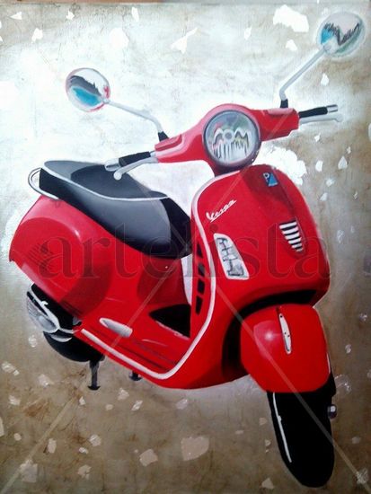 Vespa Oil Canvas Others