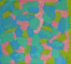 Spring abstract in pink, blue, turquoise and green