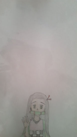 Nezuko saluda Pencil