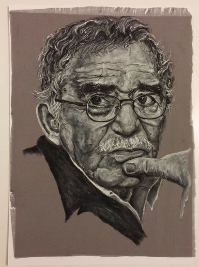 gabriel garcia marquez Acrylic Textile Portrait