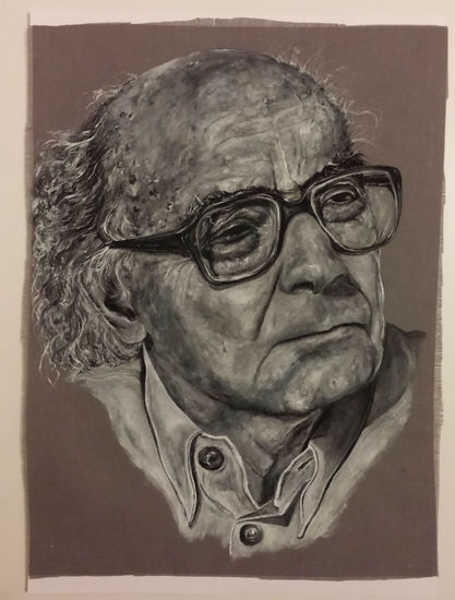 José Saramago Acrílico Tela Retrato