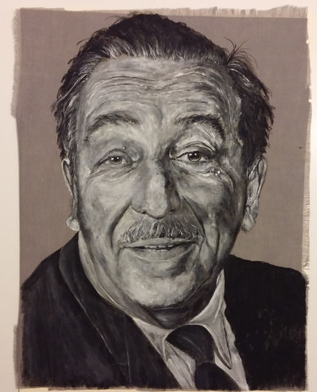 Walter Elias Disney Acrylic Textile Portrait