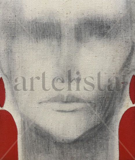 The Bijouterie in Red Mixed media Canvas Portrait