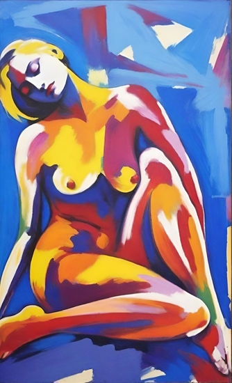 "Infinite Introspection" Acrylic Canvas Nude Paintings