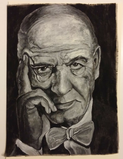 José Ortega y Gasset Acrílico Tela Retrato