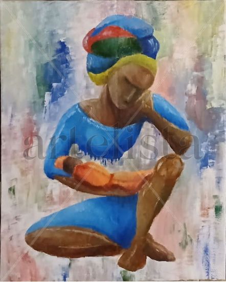 motherlove Oil Canvas Figure Painting