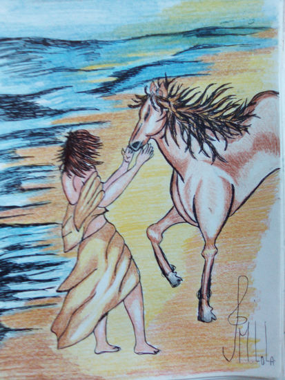 Mujer y caballo Pencil