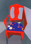 Silla roja con...