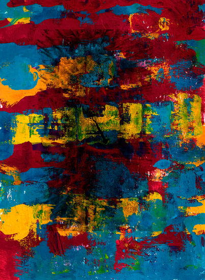 Abstracción en franjas de color Tinta Papel Otros