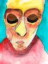 Rostro enigmático con ojos cerrados