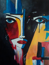 Rostro abstracto en...