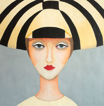 Mujer con sombrero...