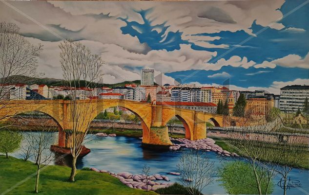 Ponte romana Oil Canvas Landscaping