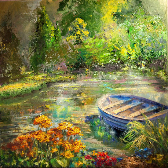 Midday in park Oil Canvas Landscaping