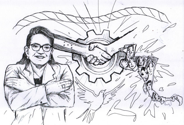 INTEGRACIÓN CENTROAMERICANA, BOCETO MURAL HONDURAS