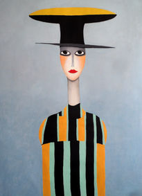 Mujer con sombrero...