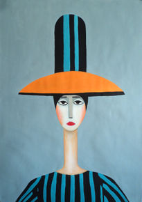 Mujer con sombrero...