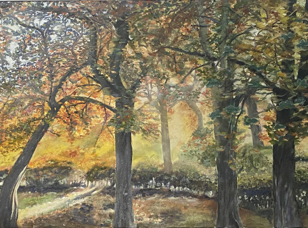 Otoño en el Retiro Oil Canvas Landscaping