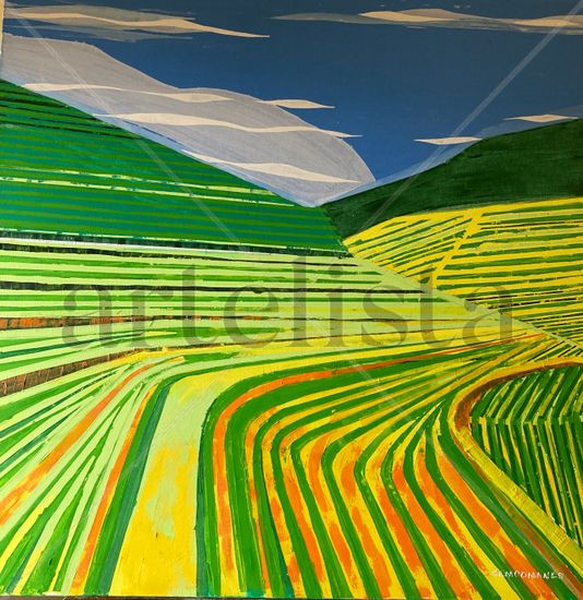 Campos de cultivo II Oil Canvas Landscaping