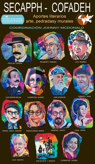 POETAS Y ESCRITORES DE HONDURAS Acrílico Otros Retrato