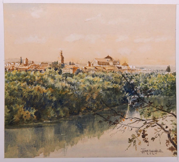 Atardecer en Cordoba Watercolour Paper Landscaping