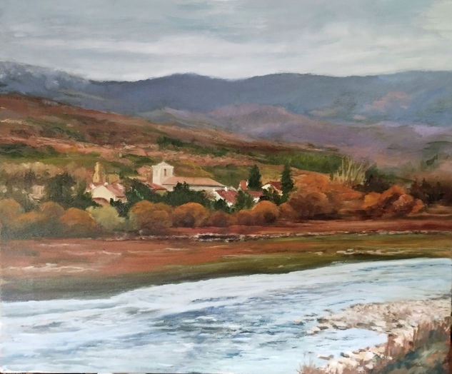 Otoño en Pinilla del Valle Oil Canvas Landscaping