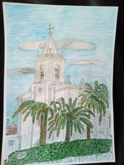 Iglesia de Caldas de reyes Pontevedra España Mixed Media