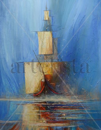 Mist Oil Canvas Marine Painting