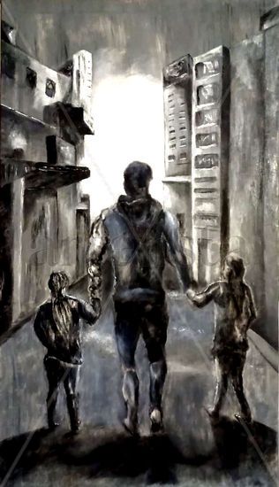 the walk of life Oil Canvas Figure Painting