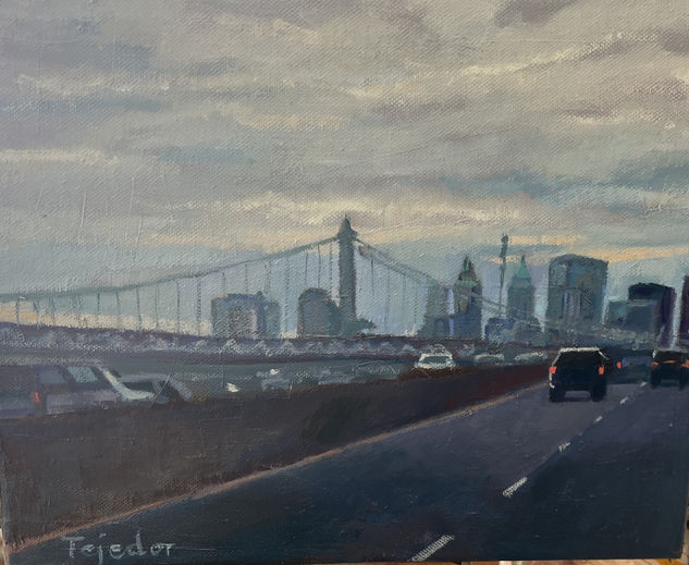 Llegando a NYC Oil Canvas Landscaping