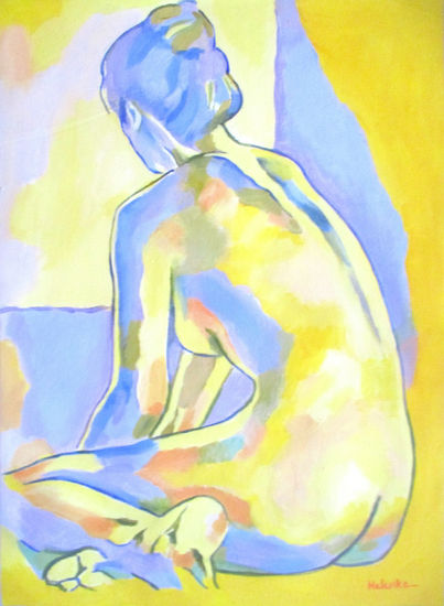 "Gilded Light" Acrílico Lienzo Desnudos