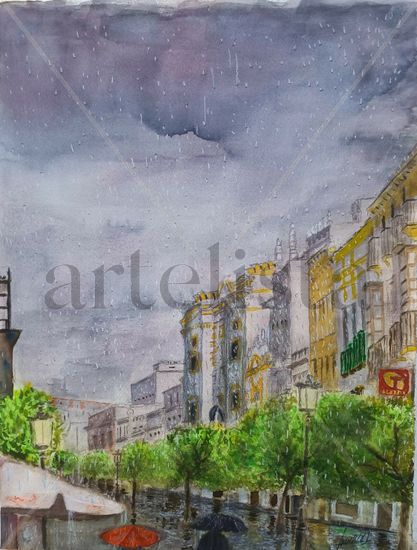 Día de perros Watercolour Paper Landscaping