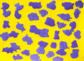 Abstract painting yellow and violet