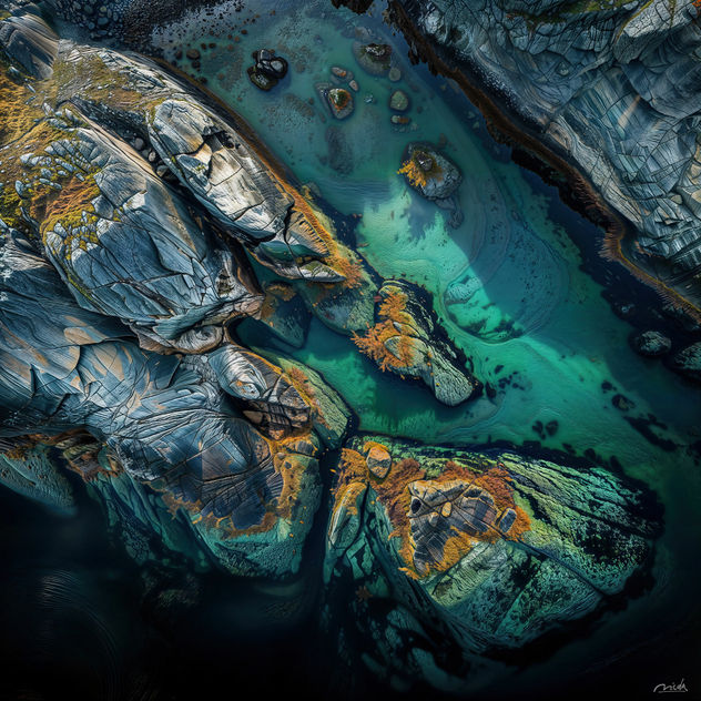 Aerial Landscape . Underwater Symphony