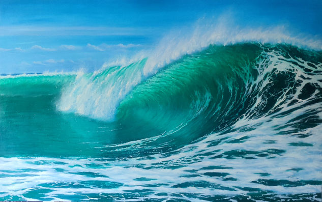 Big wave Oil Canvas Marine Painting