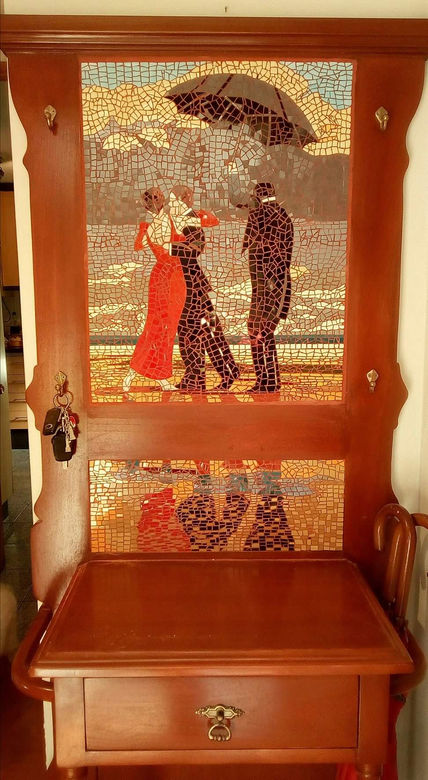 Pareja bajo la lluvia