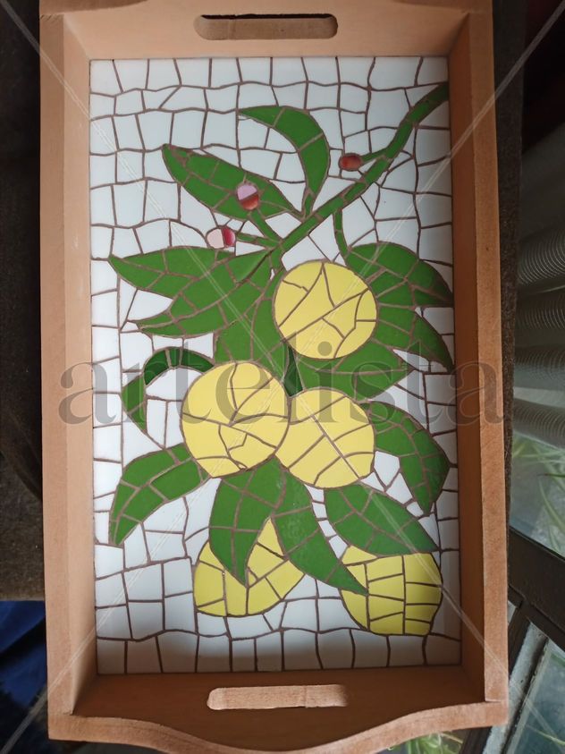 Bandeja mosaico limones