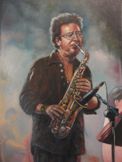 musico itinerante Oil Canvas Figure Painting