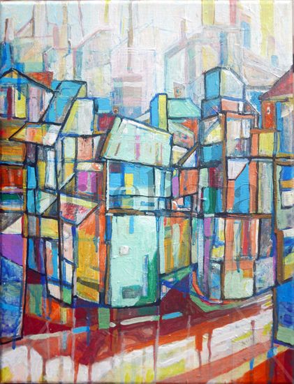 Barrio II Acrylic Canvas Landscaping