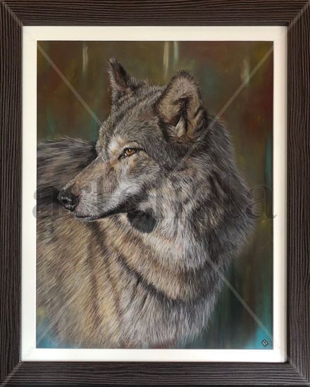 The wolf Pastel Paper Animals