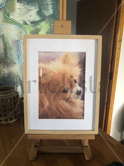 Commission pet portrait Pastel Paper Animals