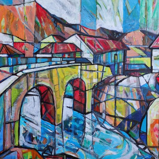 Puente II Acrylic Canvas Landscaping