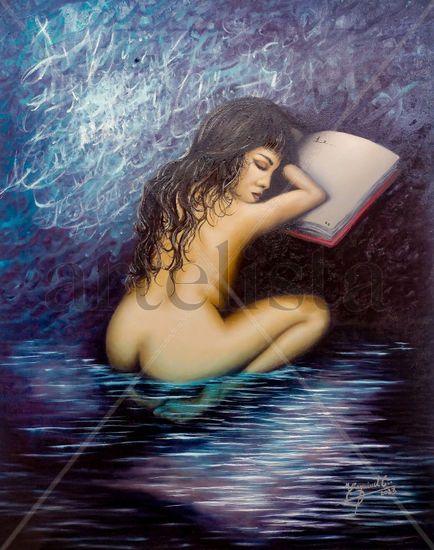 La noche de la poetisa Oil Canvas Nude Paintings