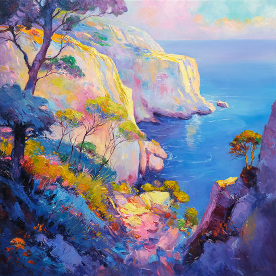 Fantasy View Oil Canvas Landscaping