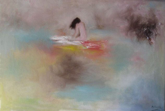 Flotando Oil Canvas Figure Painting