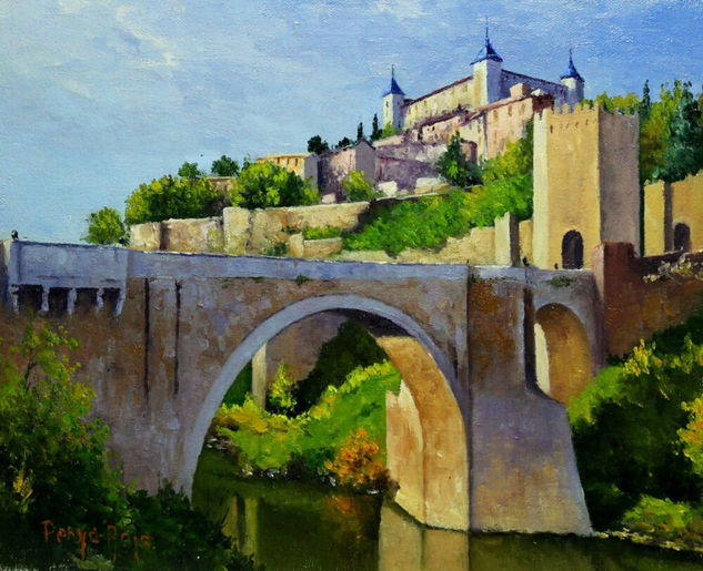 Puente de Alcántara Oil Canvas Landscaping